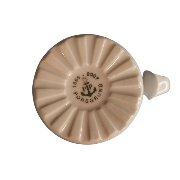 2007 Porsgrund Norway Birds Cup Mug Norweigan Blue And White Multisided 3 1/4" - Picture 5 of 7